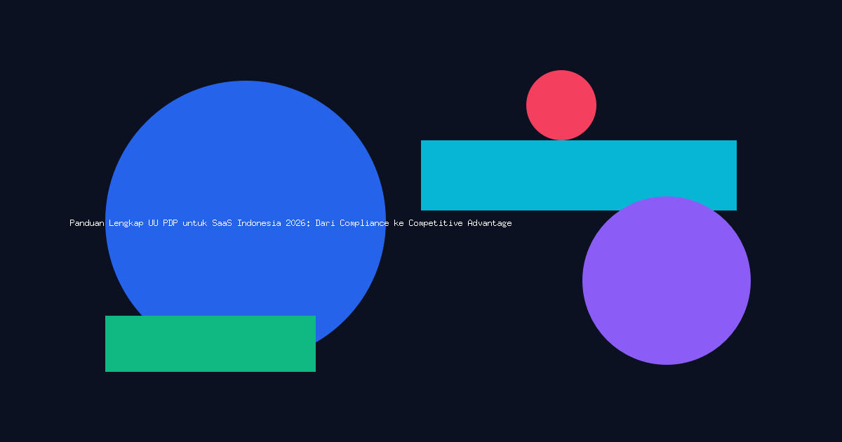 Panduan Lengkap UU PDP untuk SaaS Indonesia 2026: Dari Compliance ke Competitive Advantage